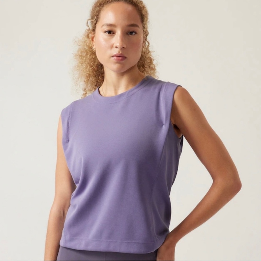 Athleta Seasoft Sleeveless Sweatshirt Top Size XS